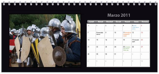 Calendario da tavolo 2011